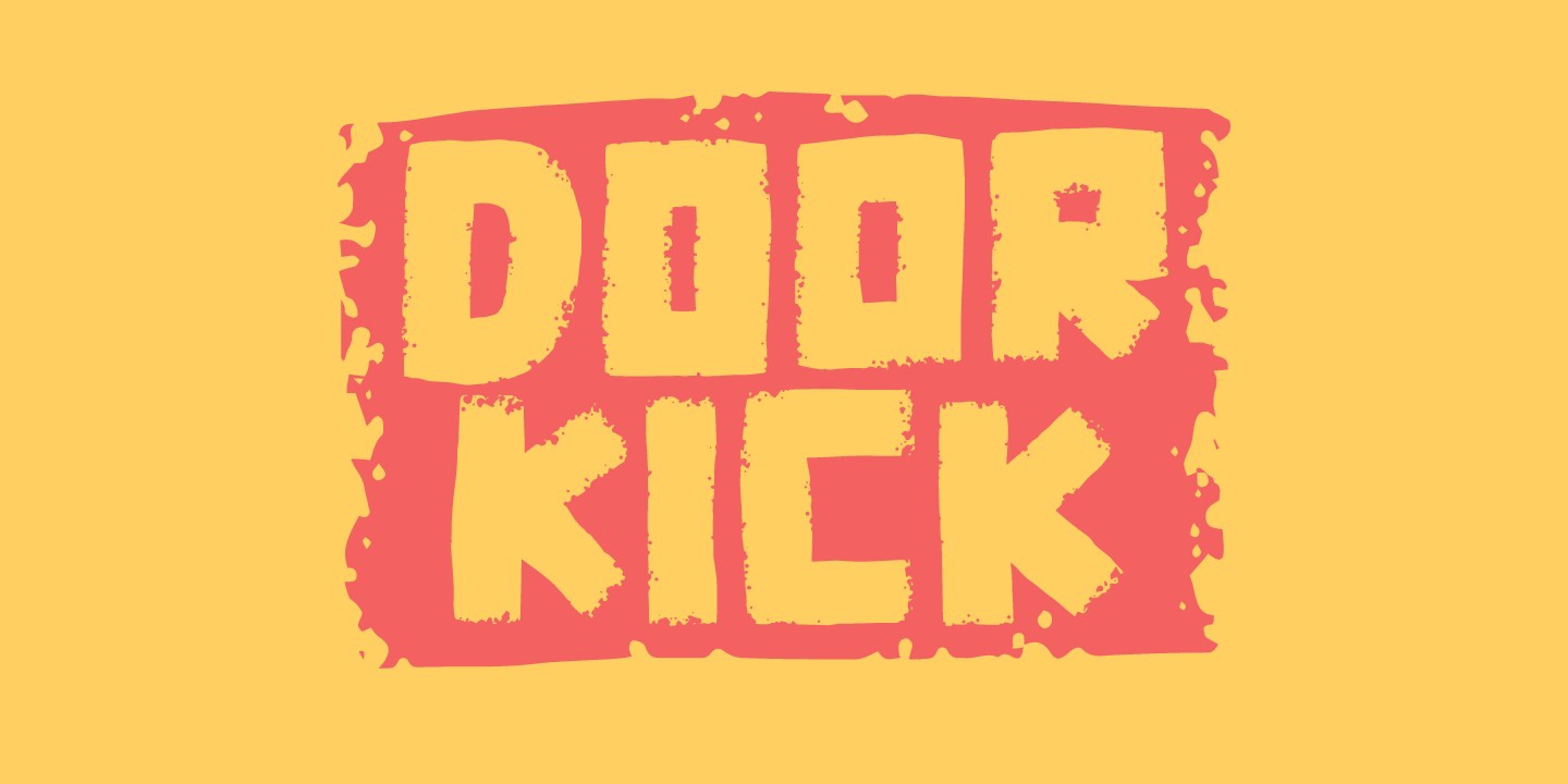 Пример шрифта Doorkick Italic