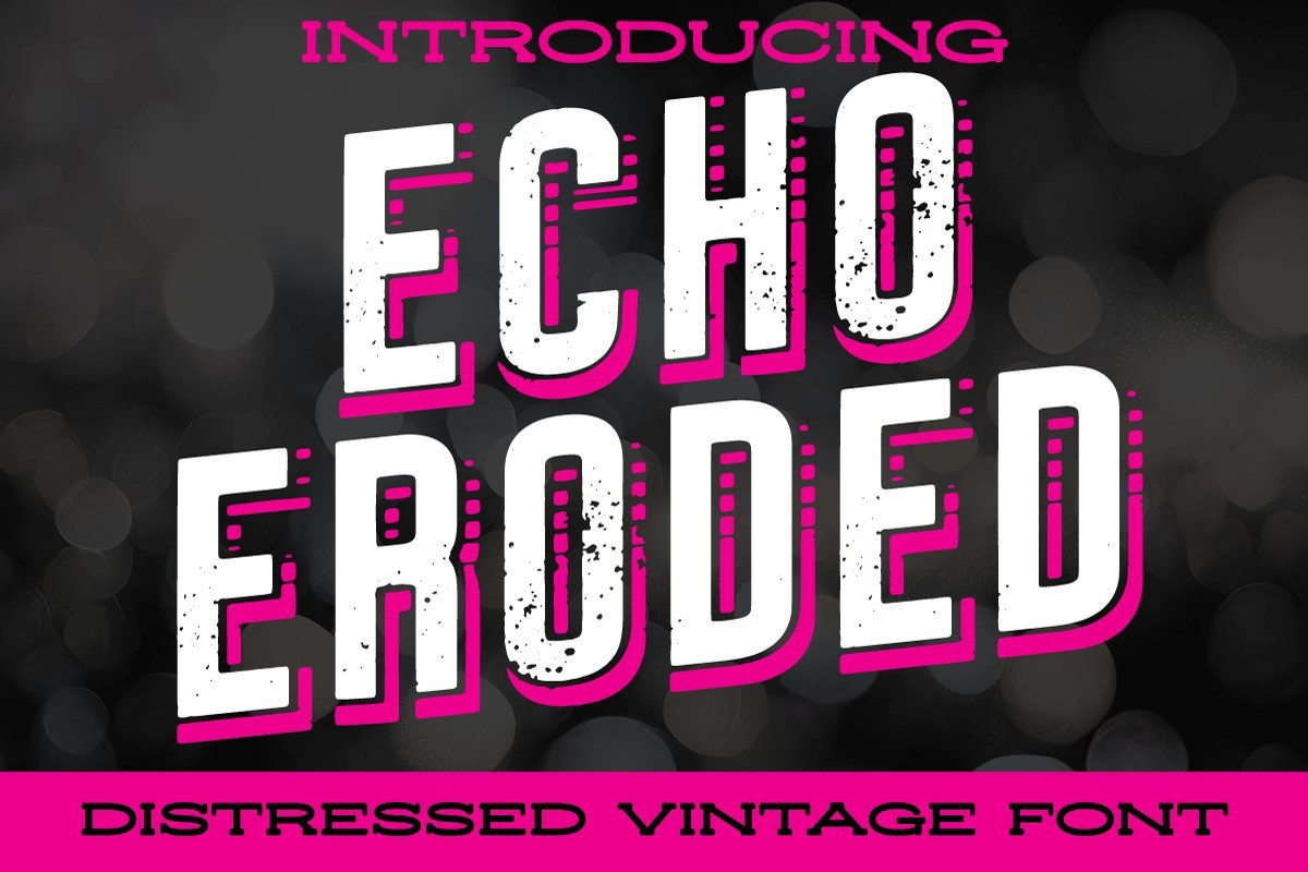 Пример шрифта Echo Eroded