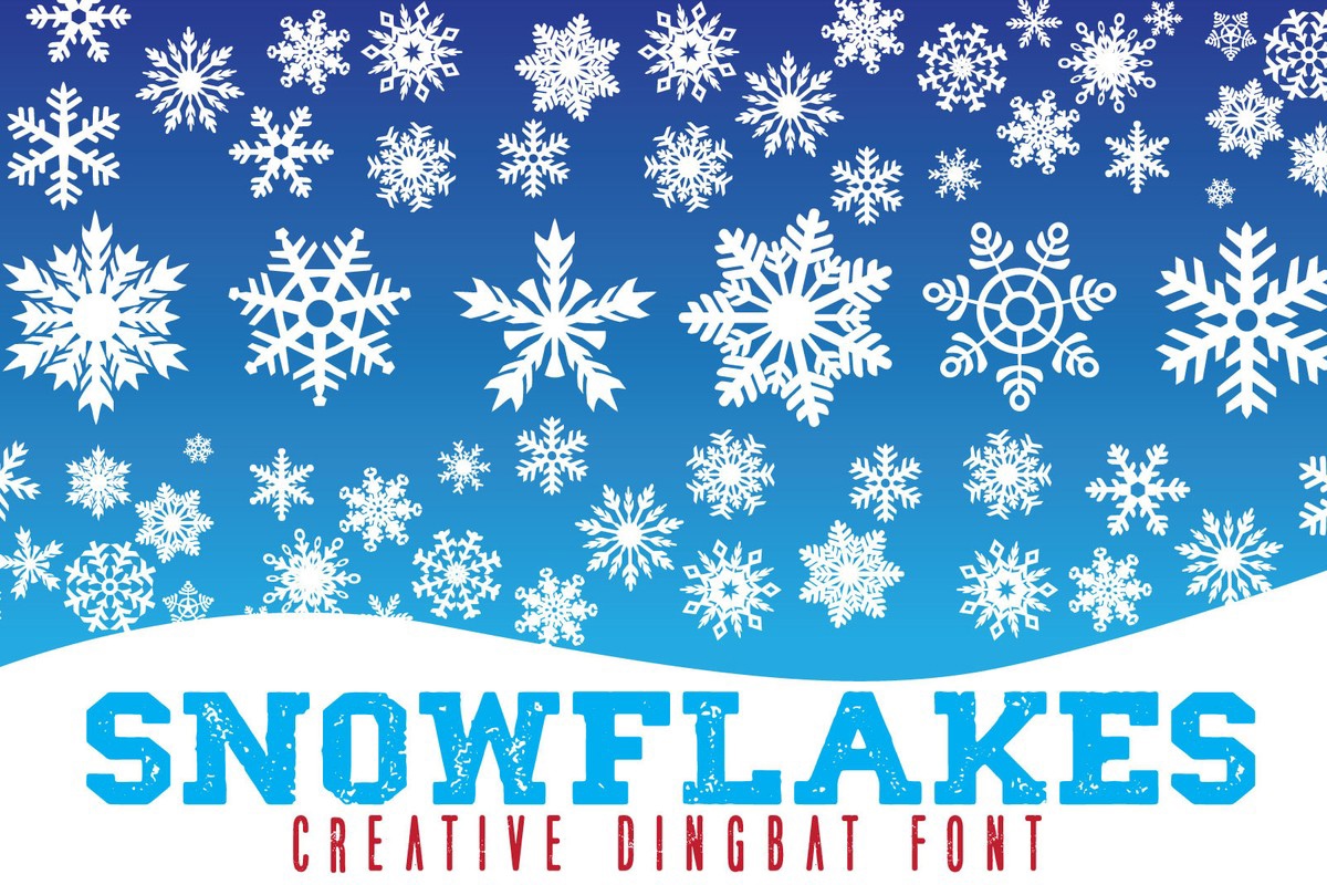 Пример шрифта Snowflakes Regular