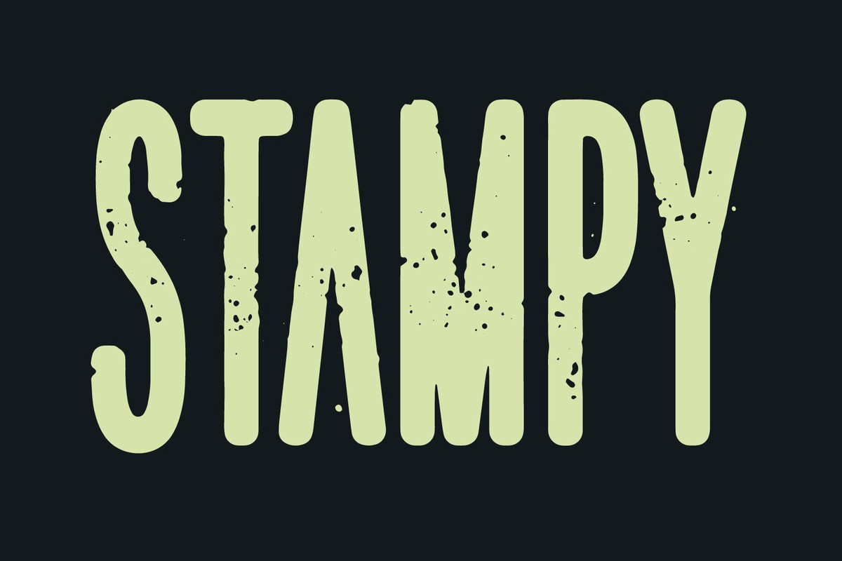 Пример шрифта Stampy