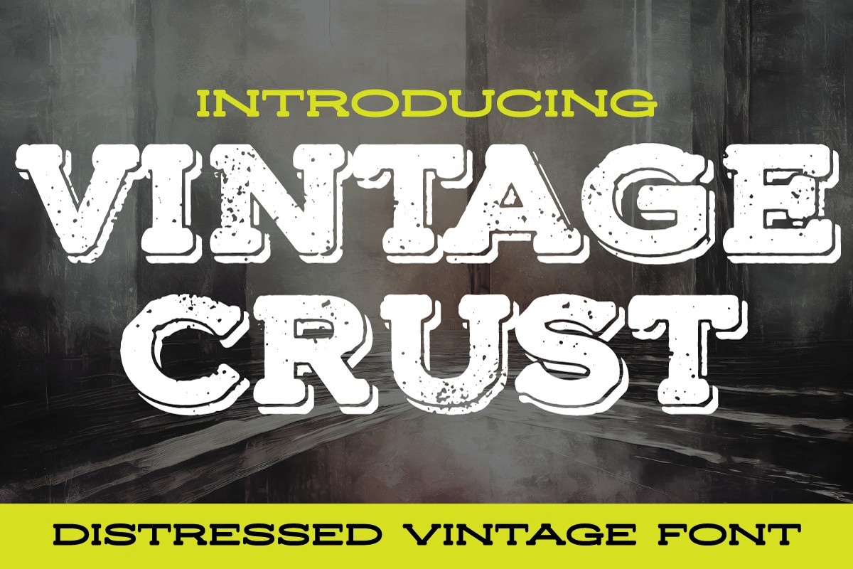 Пример шрифта Vintage Crust