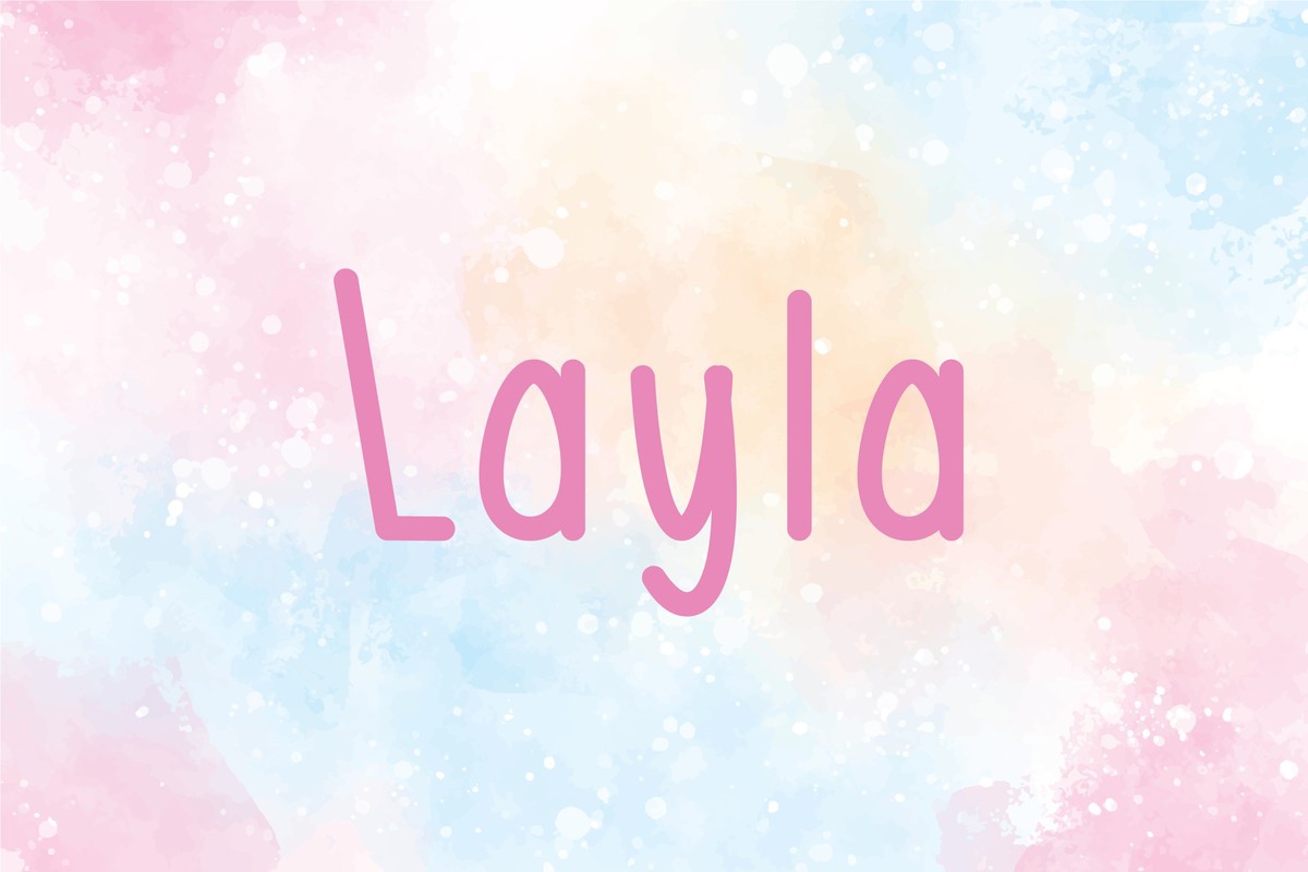 Пример шрифта Layla