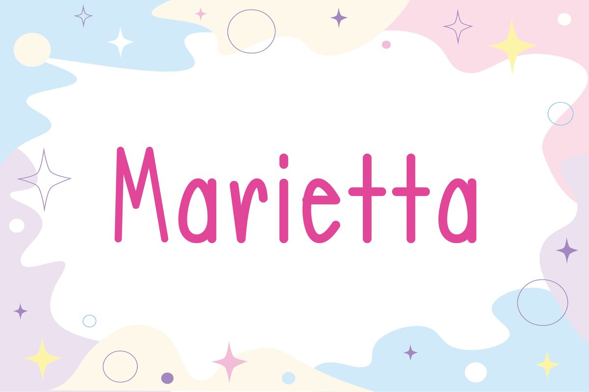 Пример шрифта Marietta