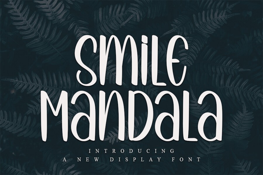 Пример шрифта Smile Mandala