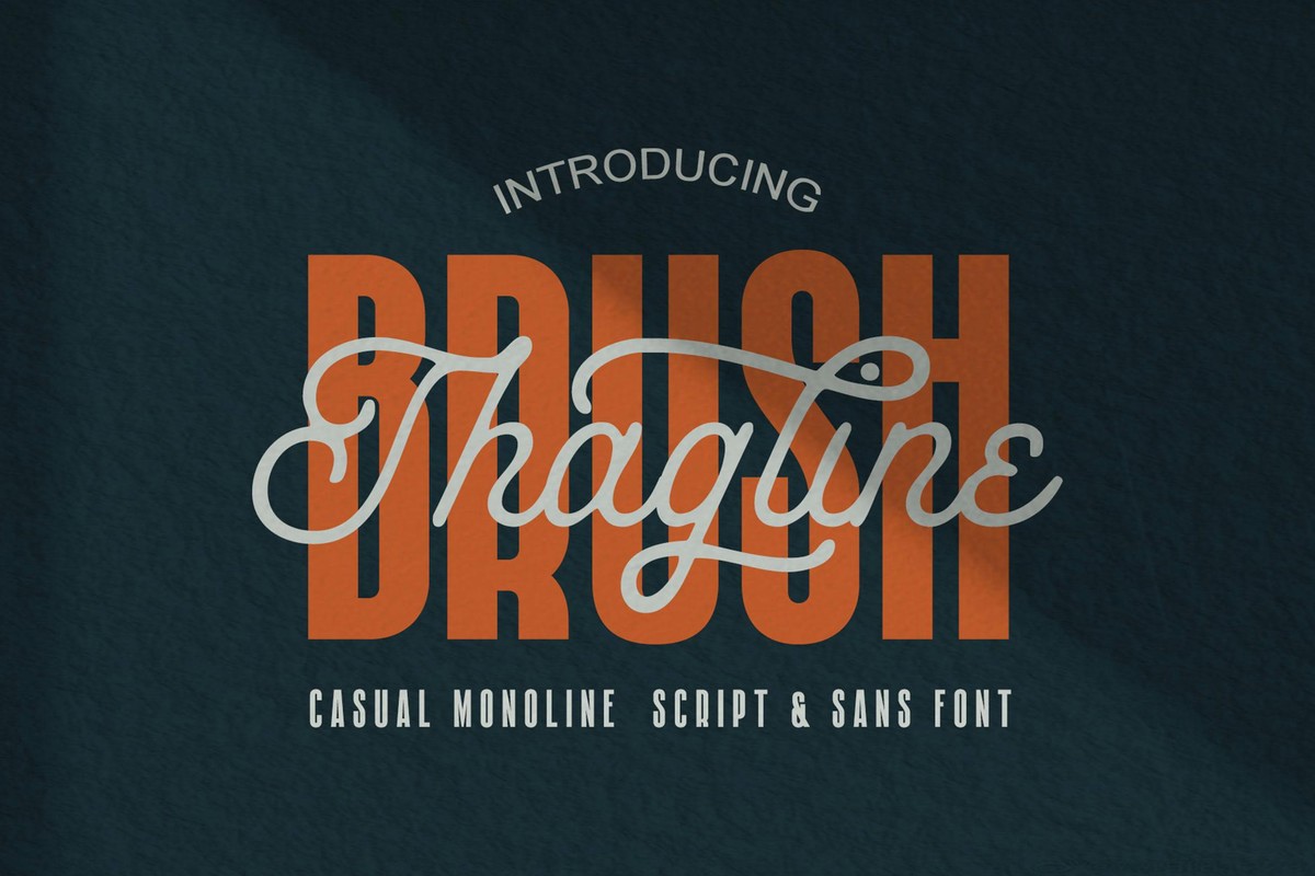 Пример шрифта Brush Thagline