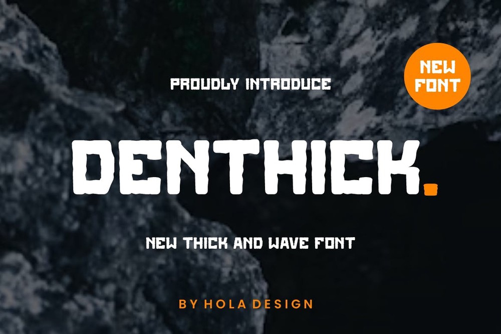 Пример шрифта Denthick Regular