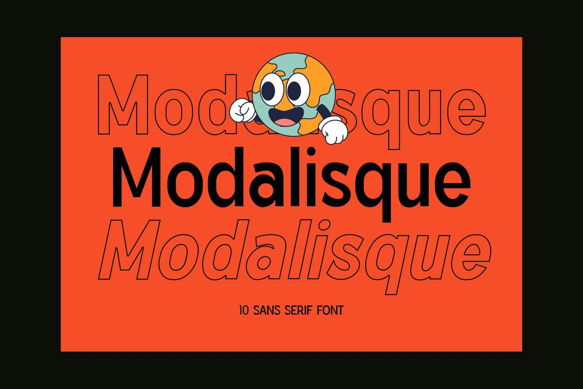 Пример шрифта Modalisque Regular