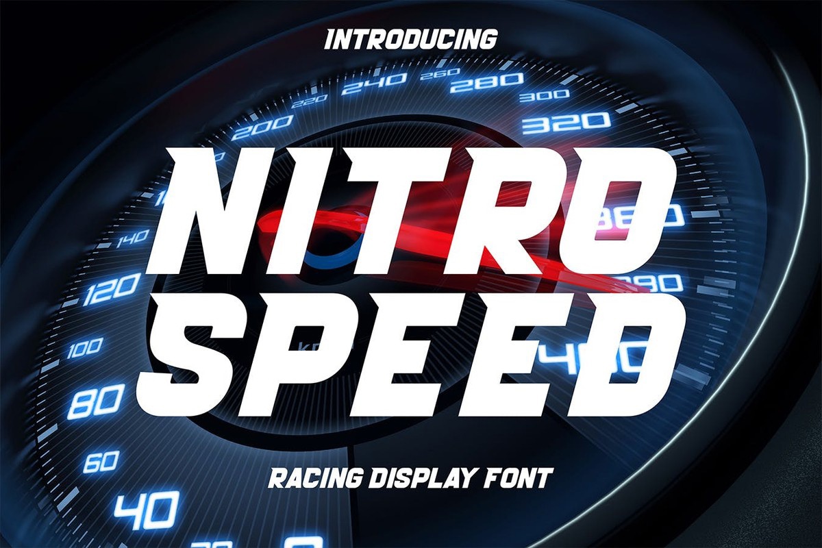 Пример шрифта Nitro Speed