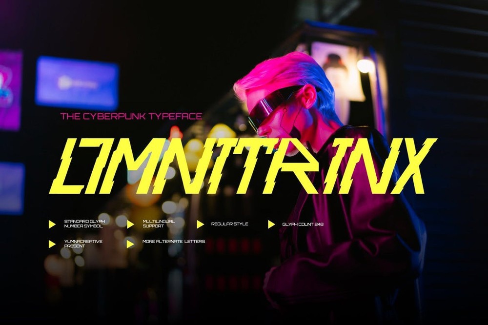 Пример шрифта Omnitrinx