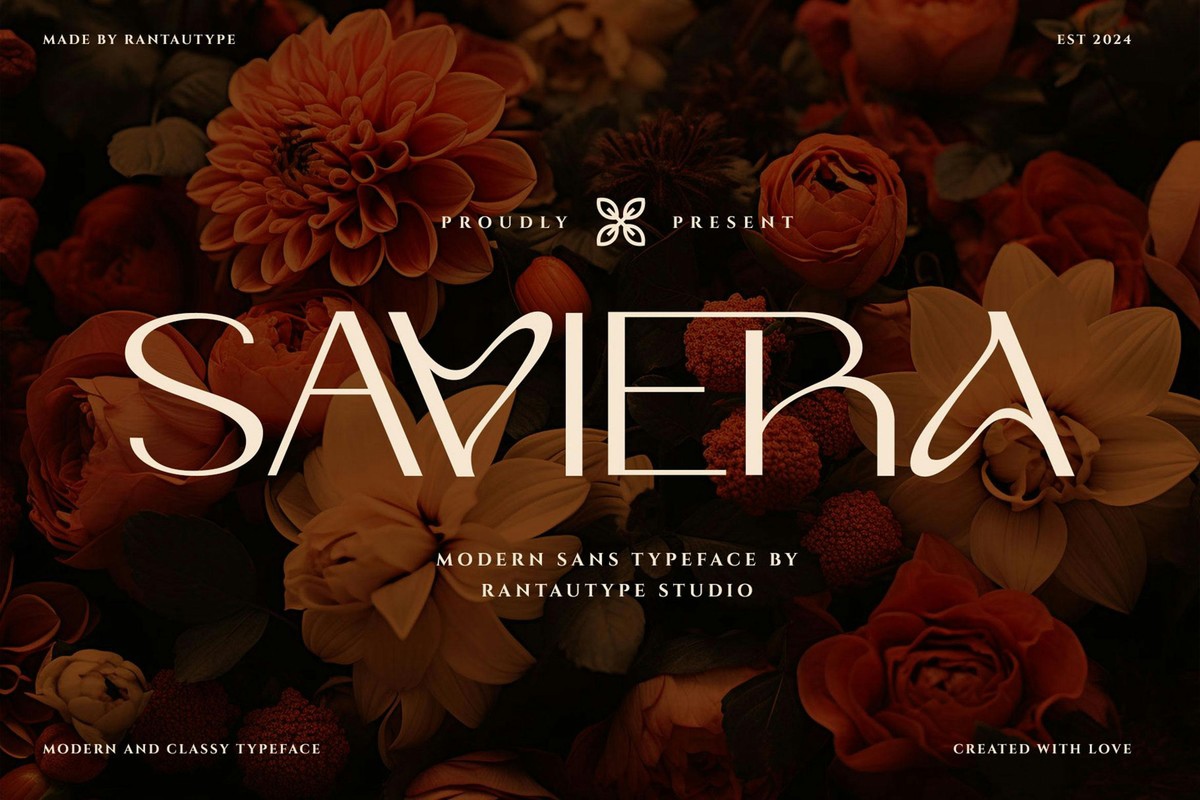 Пример шрифта Saviera Regular