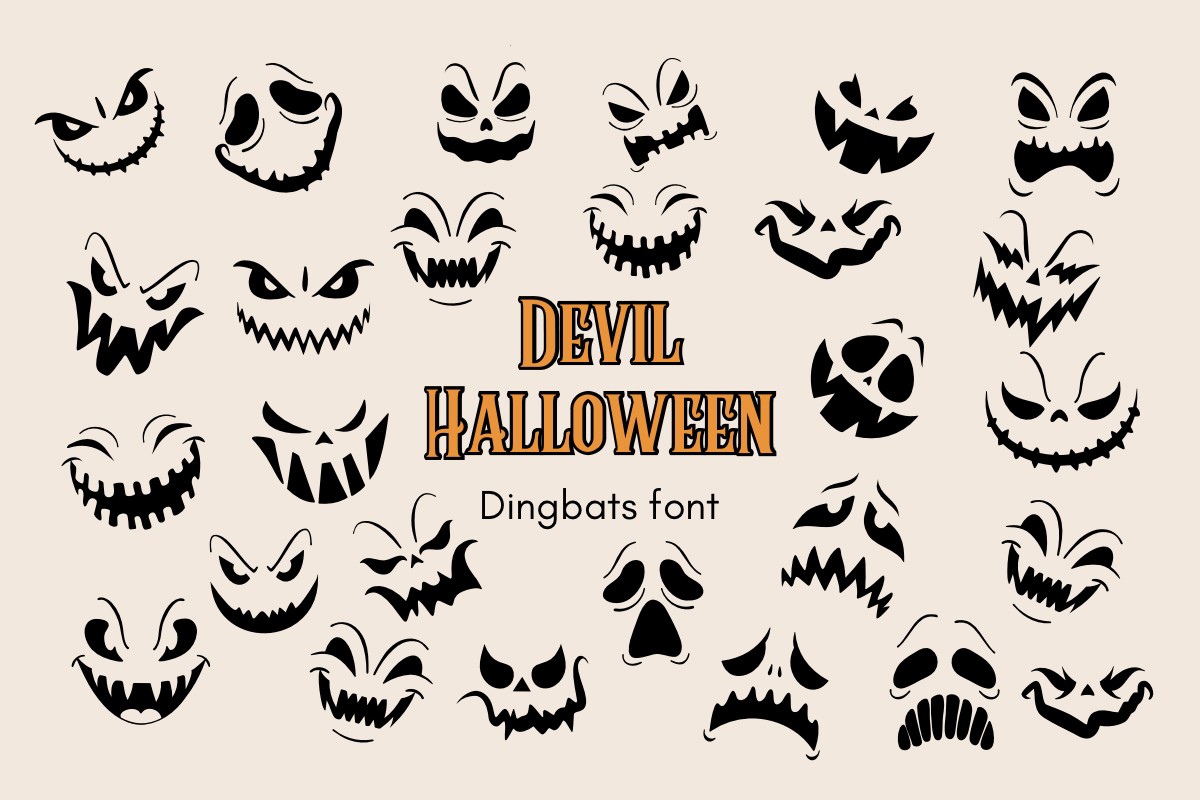 Пример шрифта Devil Halloween Regular