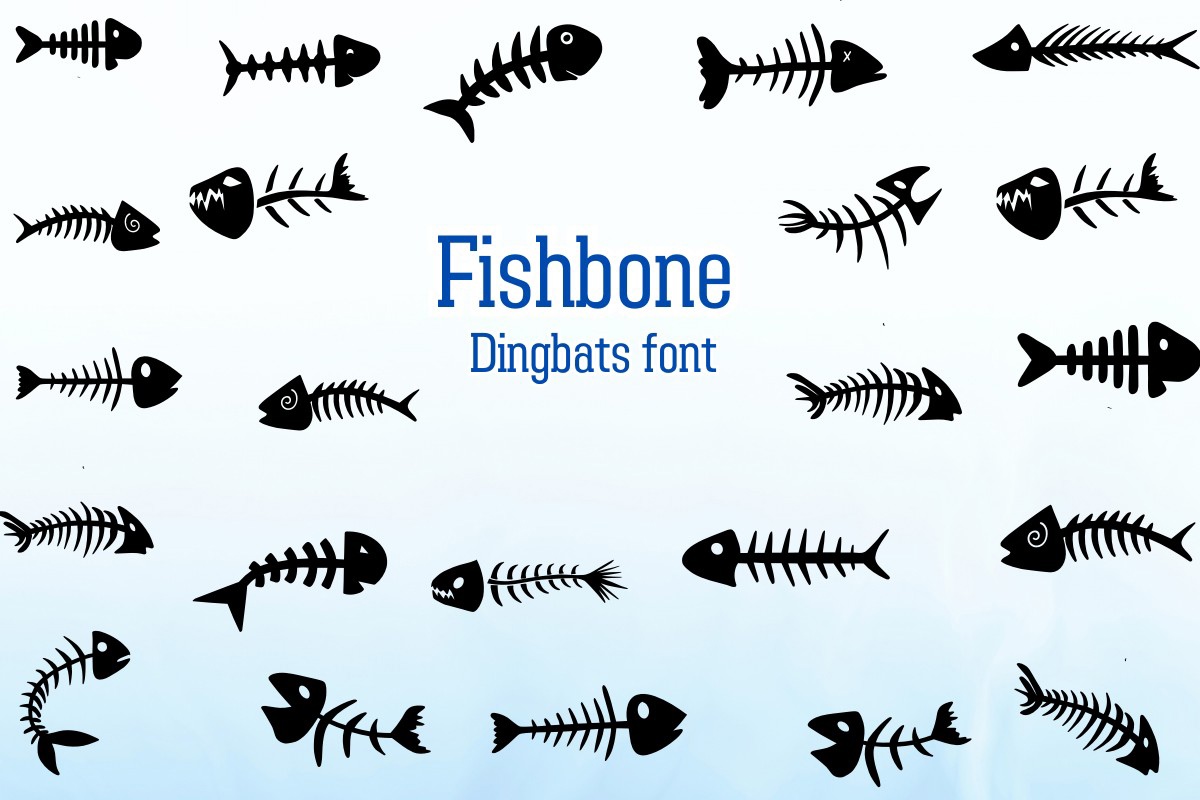 Пример шрифта Fishbone Regular