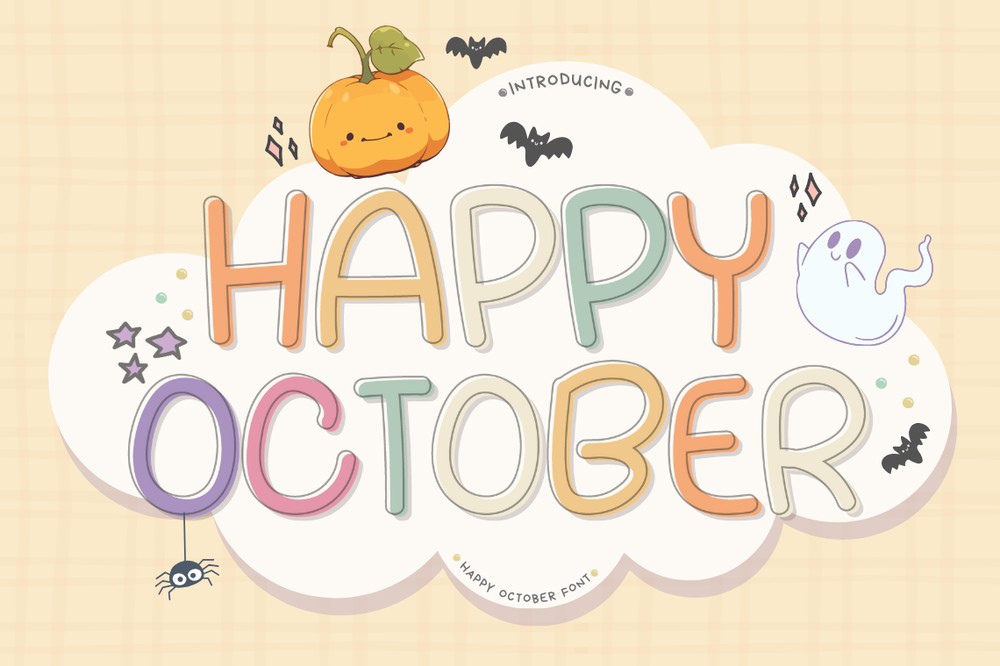 Пример шрифта Happy October