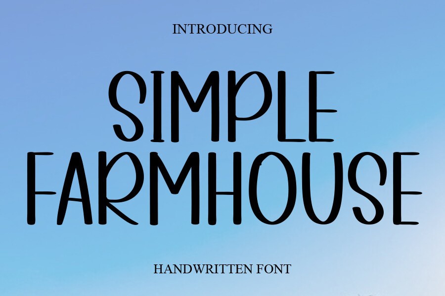 Пример шрифта Simple Farmhouse Regular