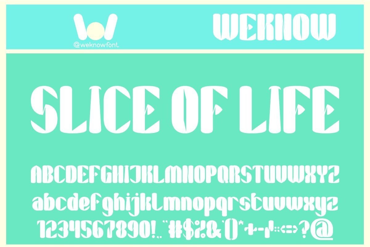 Пример шрифта Slice of Life