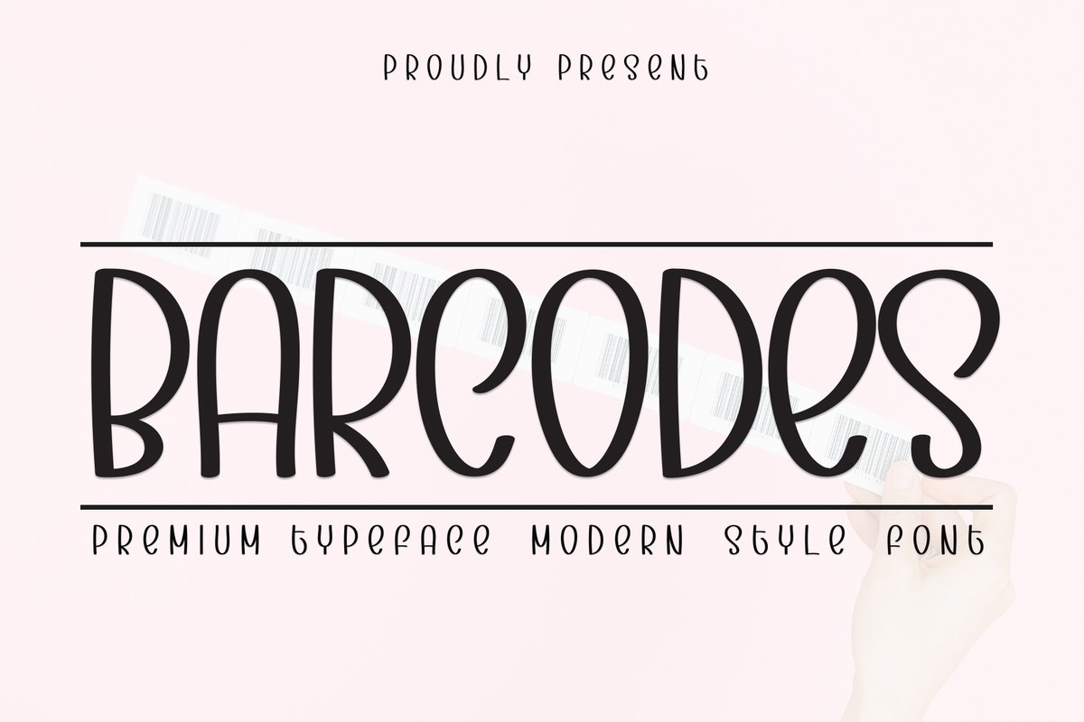 Пример шрифта Barcodes