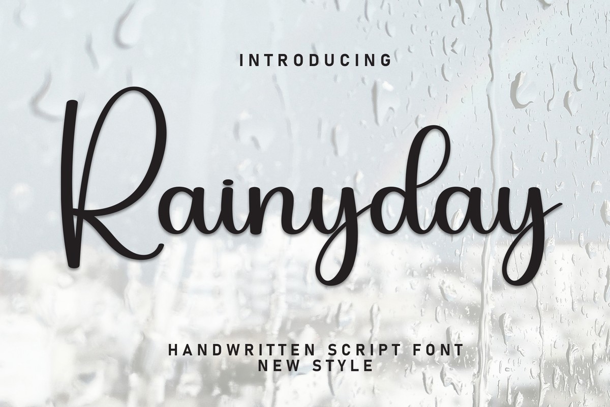 Пример шрифта Rainyday Regular