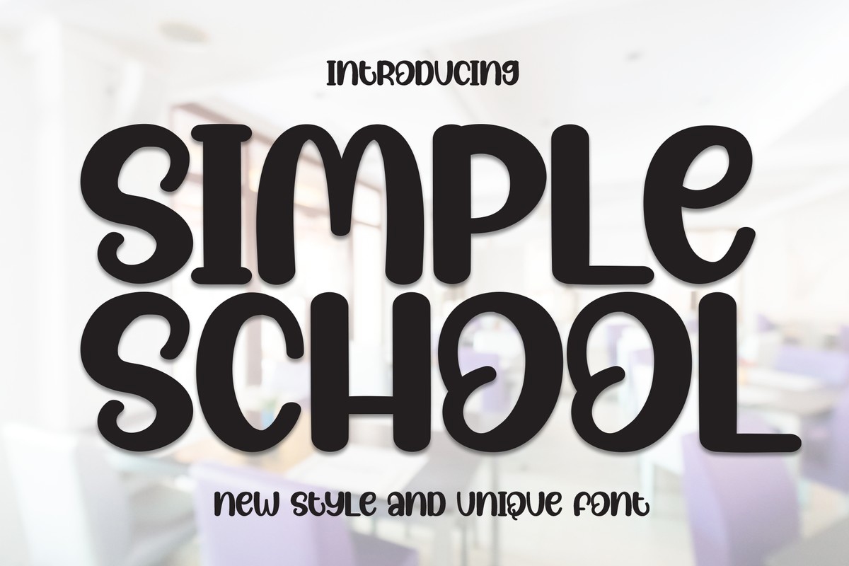 Пример шрифта Simple School