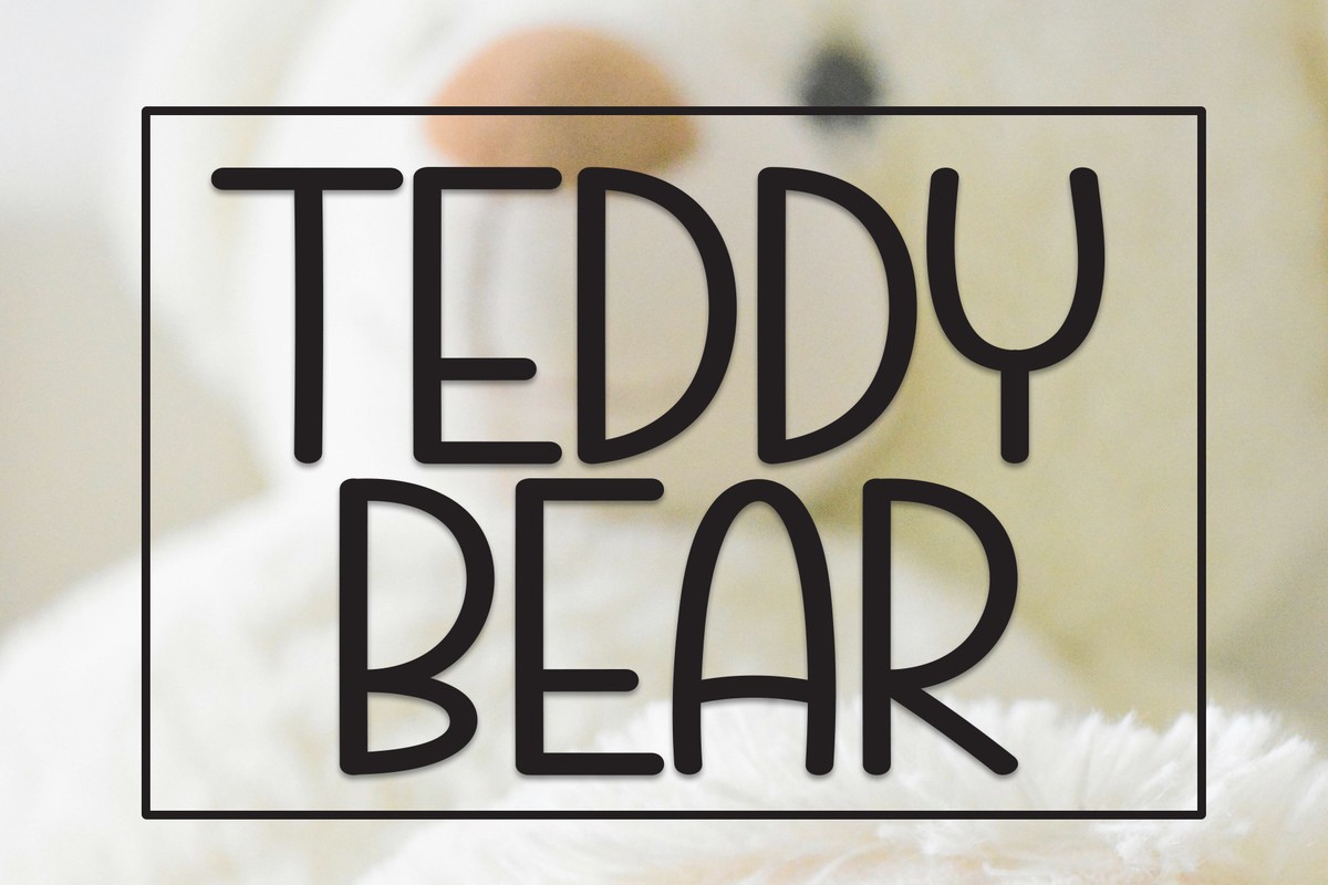 Пример шрифта Teddy Bear