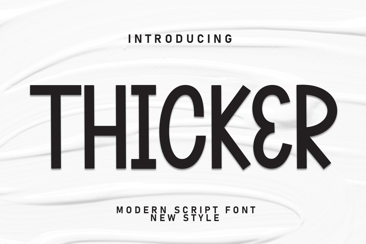 Пример шрифта Thicker Regular