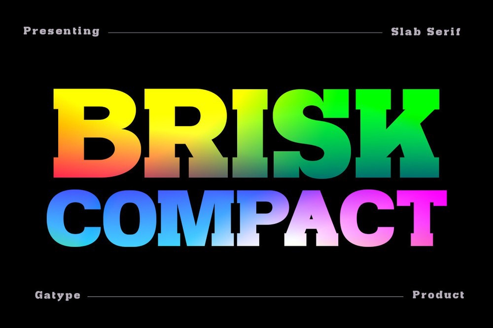 Пример шрифта Brisk Compact