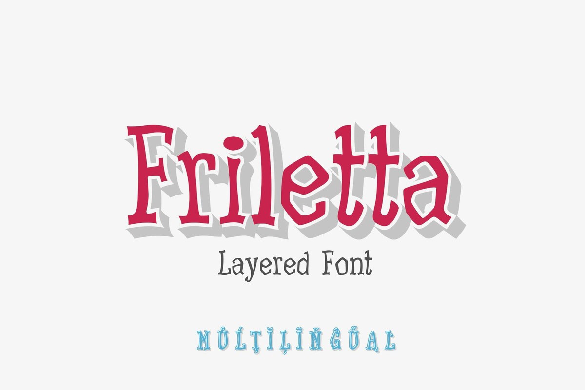 Пример шрифта Friletta Shadow