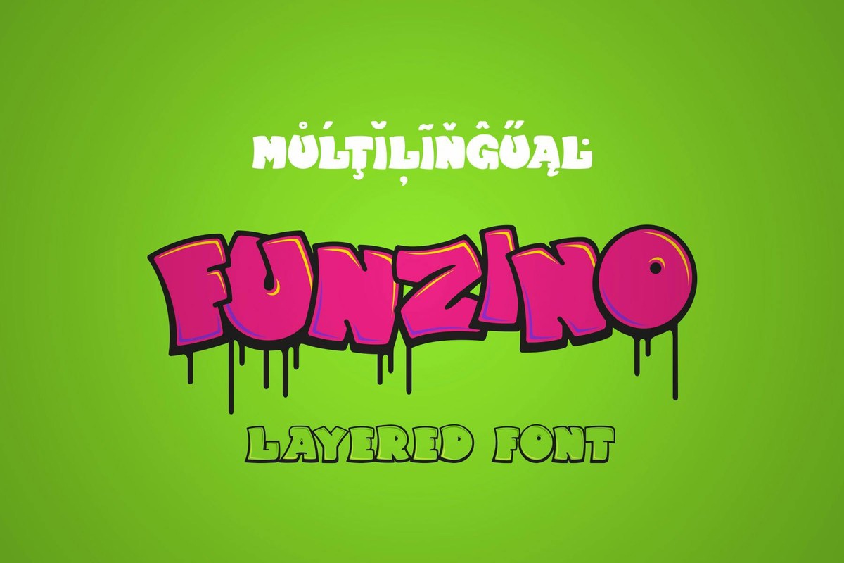 Пример шрифта Funzino