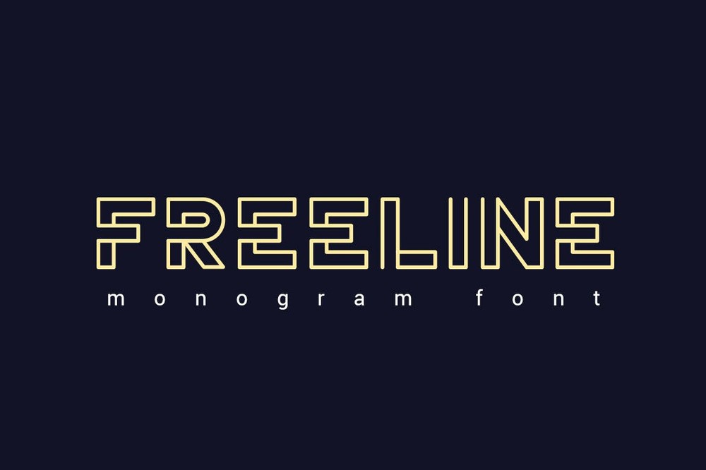 Пример шрифта FreeLine