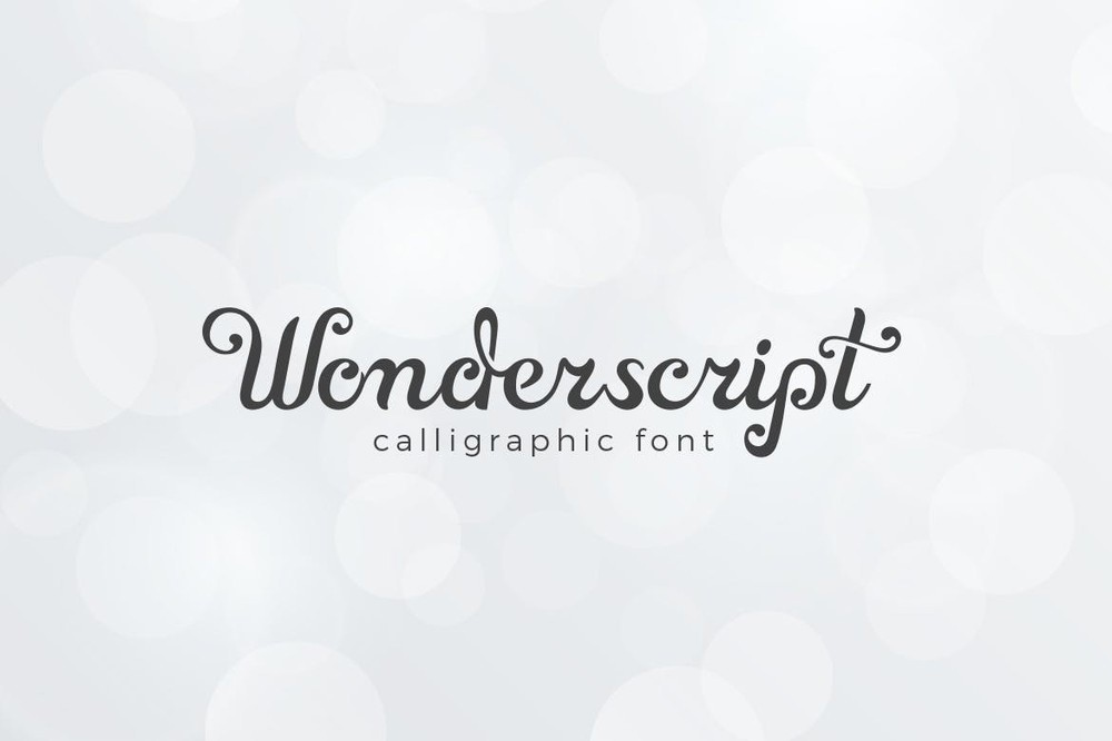 Пример шрифта Wonderscript