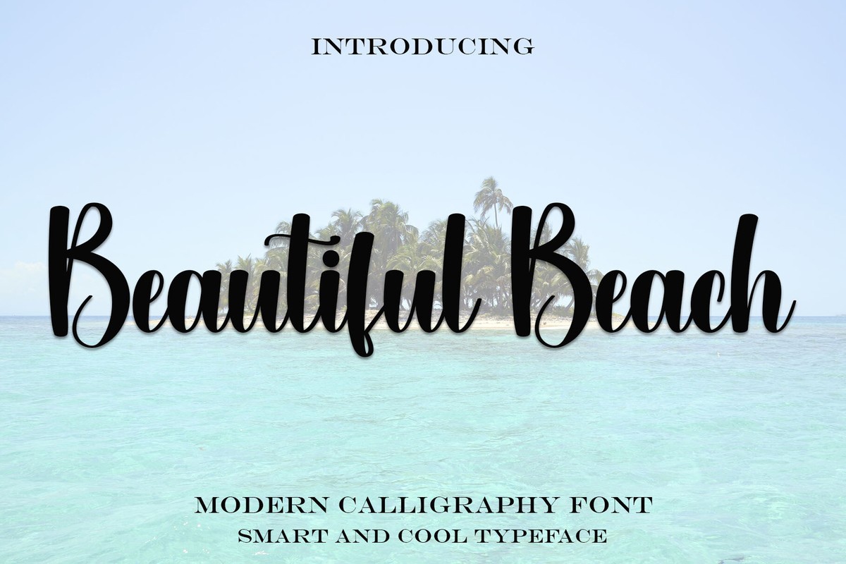 Пример шрифта Beautiful Beach Regular