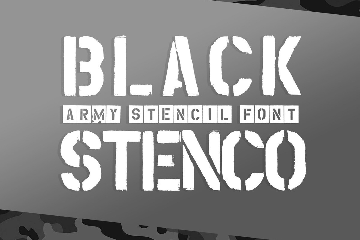 Пример шрифта Black Stenco Regular