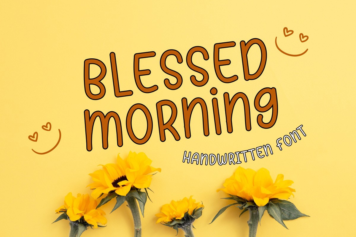 Пример шрифта Blessed Morning Regular