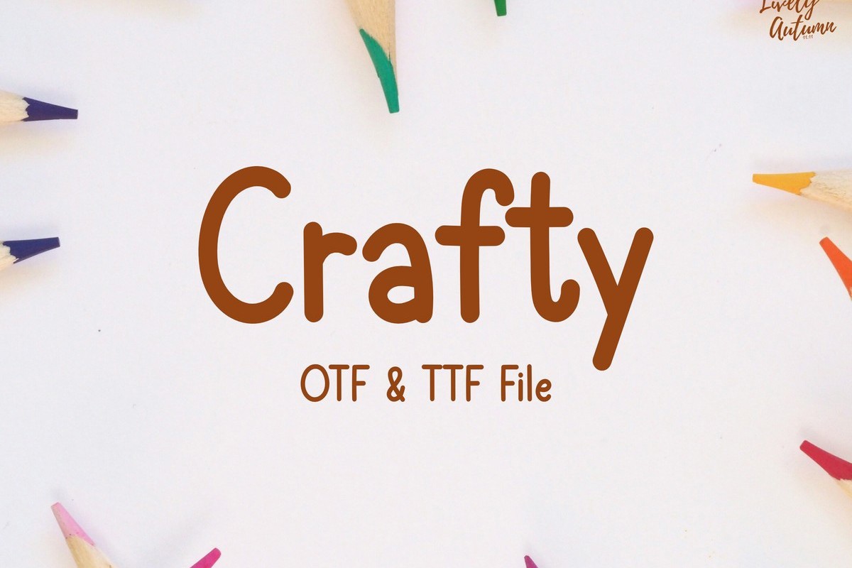 Пример шрифта Crafty