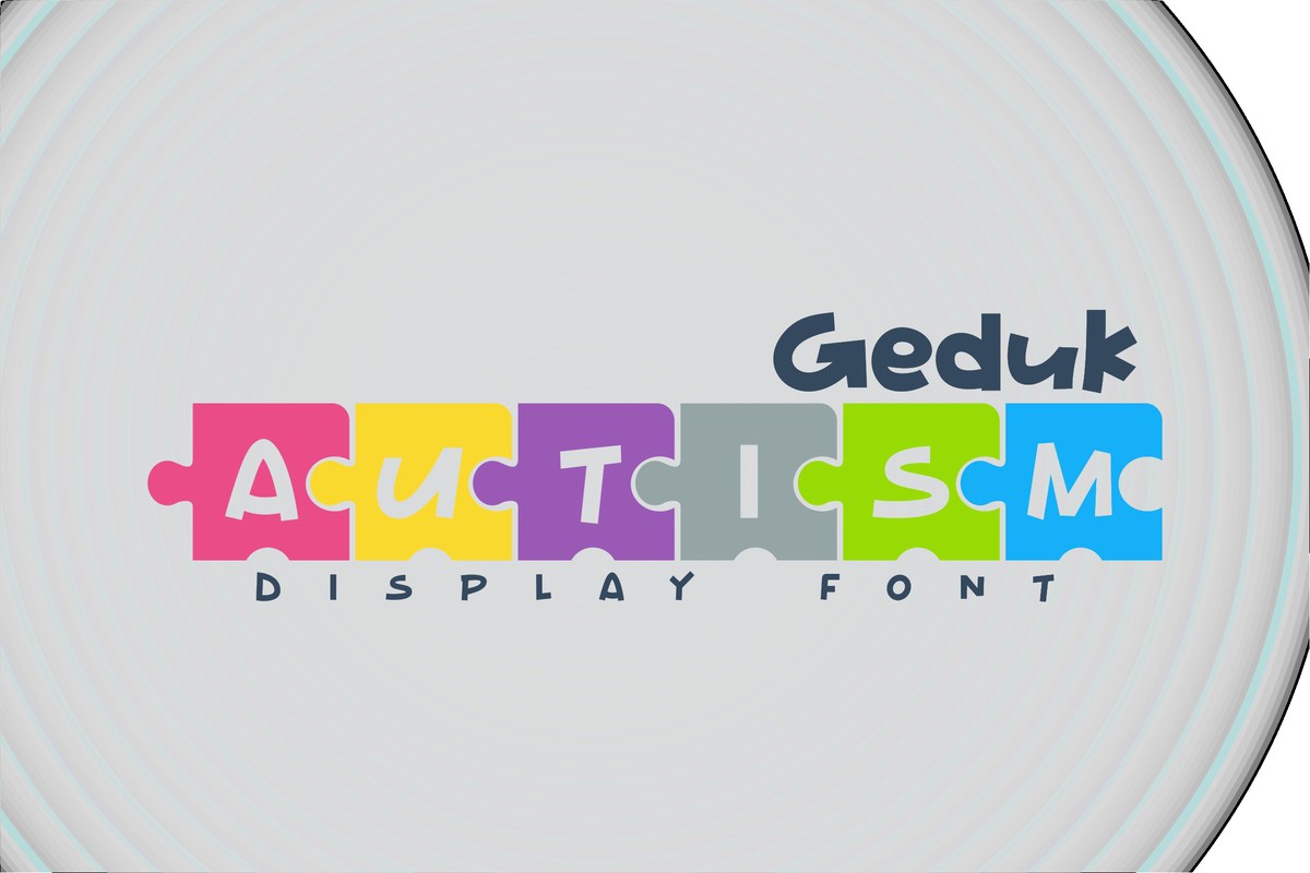 Пример шрифта Geduk Autism Regular