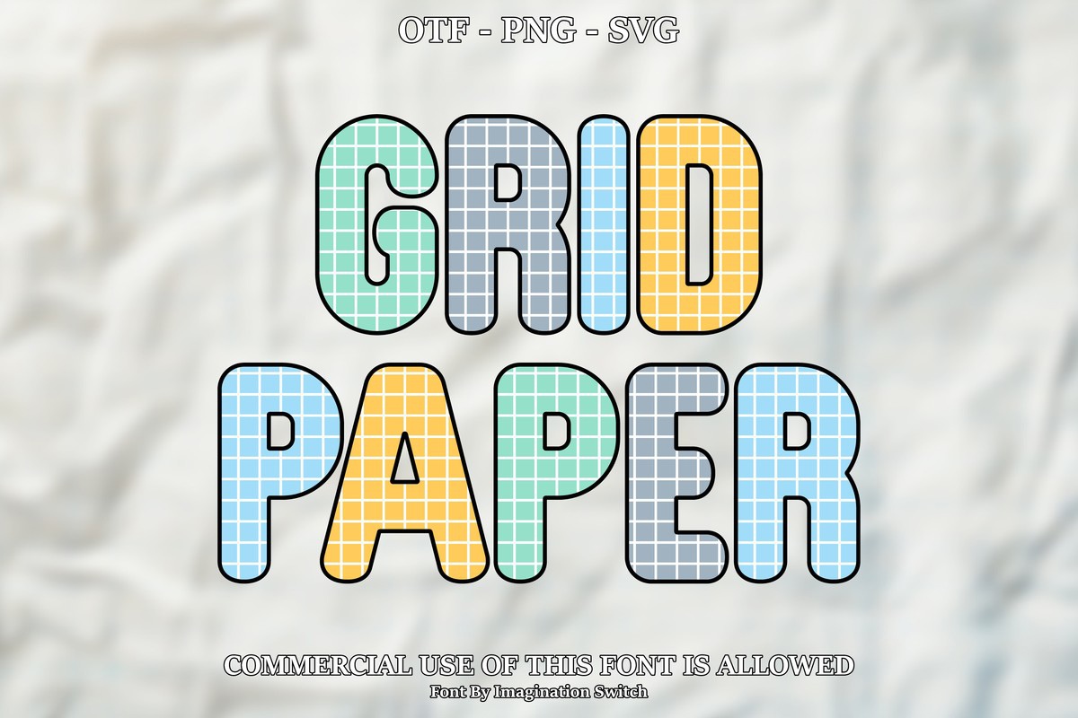 Пример шрифта Grid Paper 2