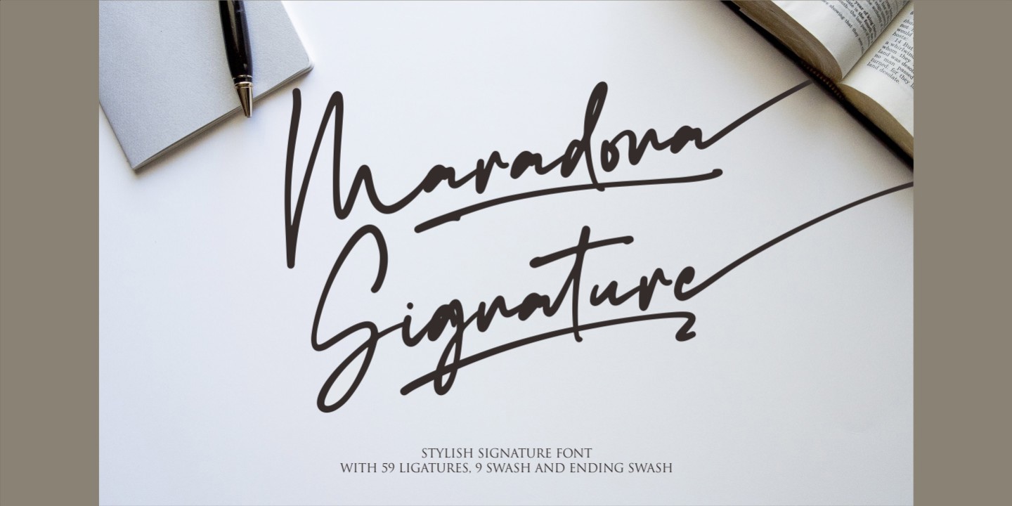 Пример шрифта Maradona Signature