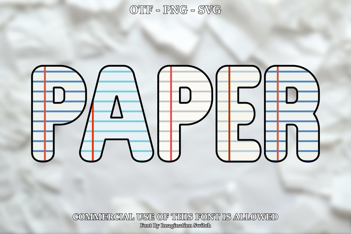 Пример шрифта Paper 1