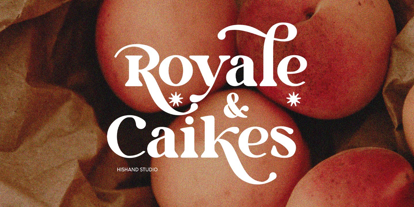 Пример шрифта Royale & Caikes Italic