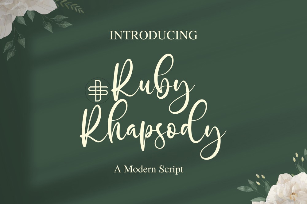 Пример шрифта Ruby Rhapsody