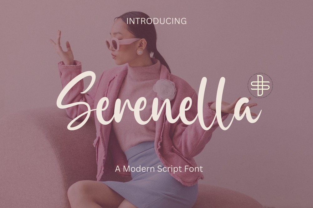 Пример шрифта Serenella