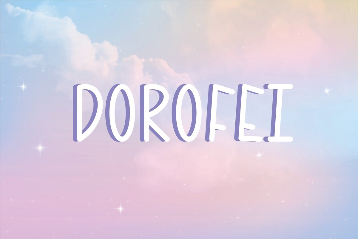 Пример шрифта Dorofei