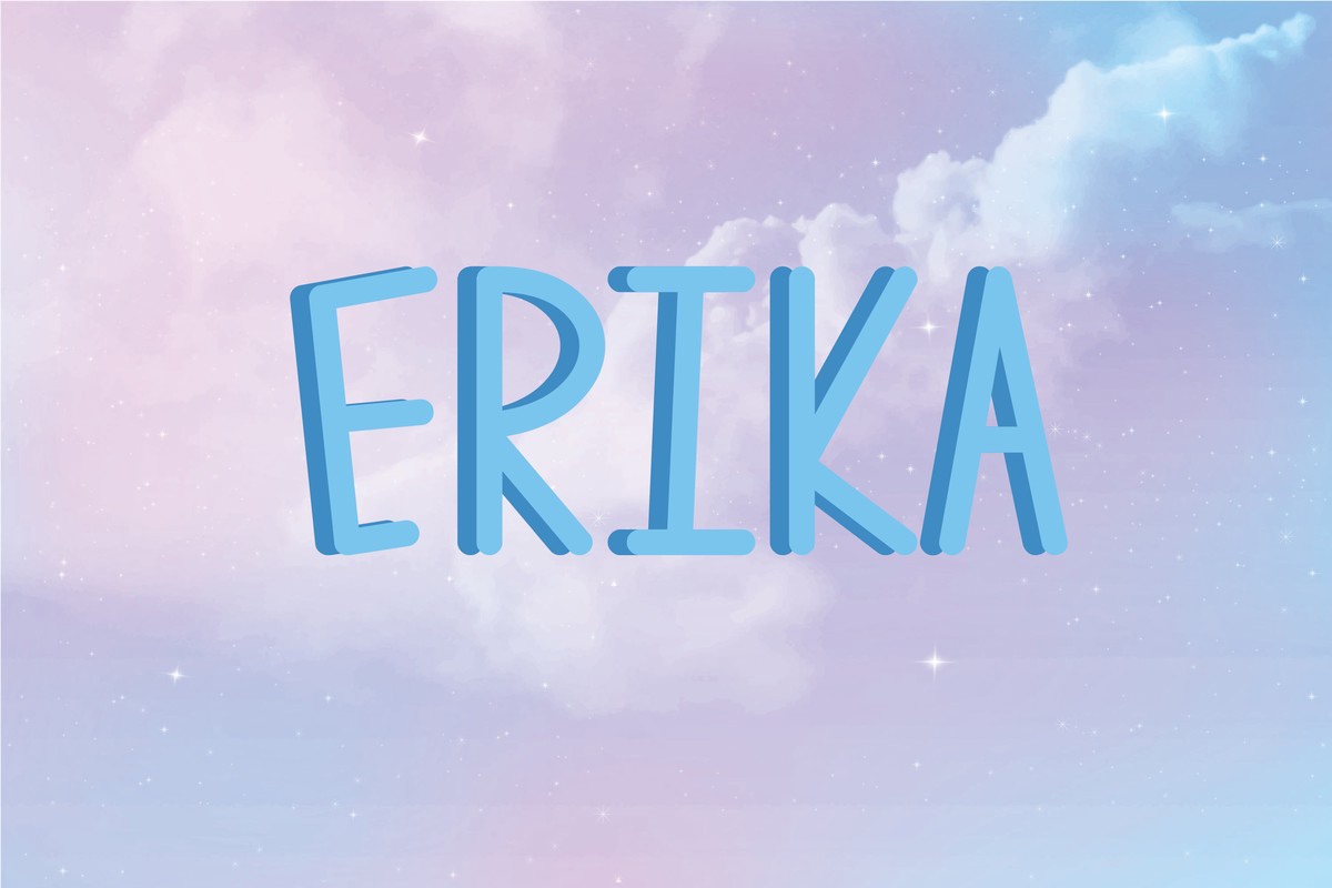 Пример шрифта Erika