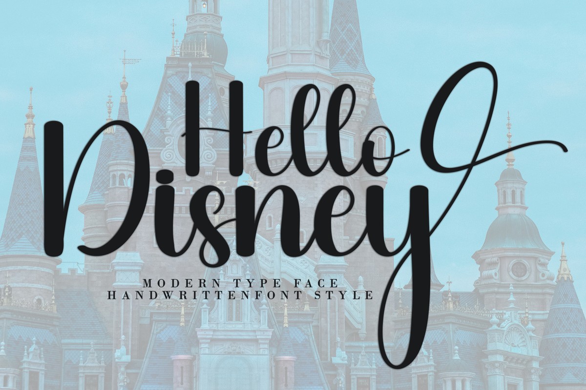 Пример шрифта Hello Disney