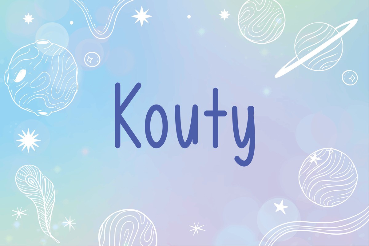 Пример шрифта Kouty