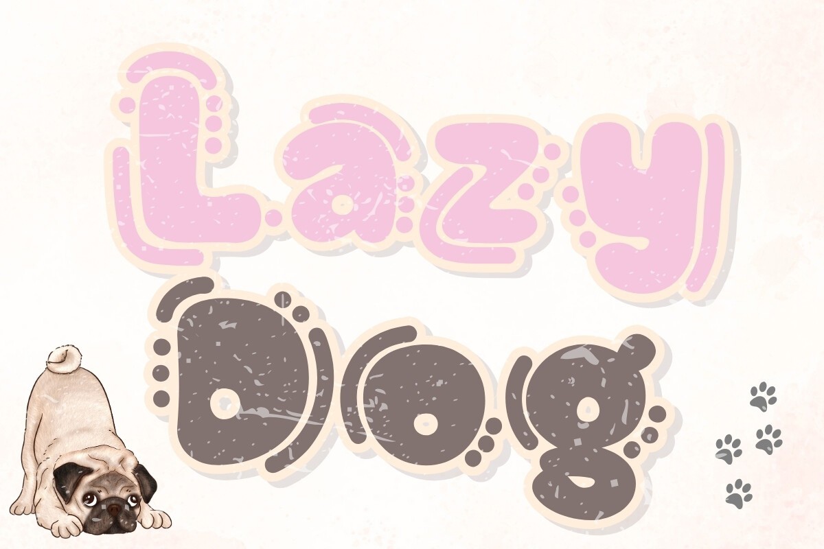 Пример шрифта Lazy Dog Regular