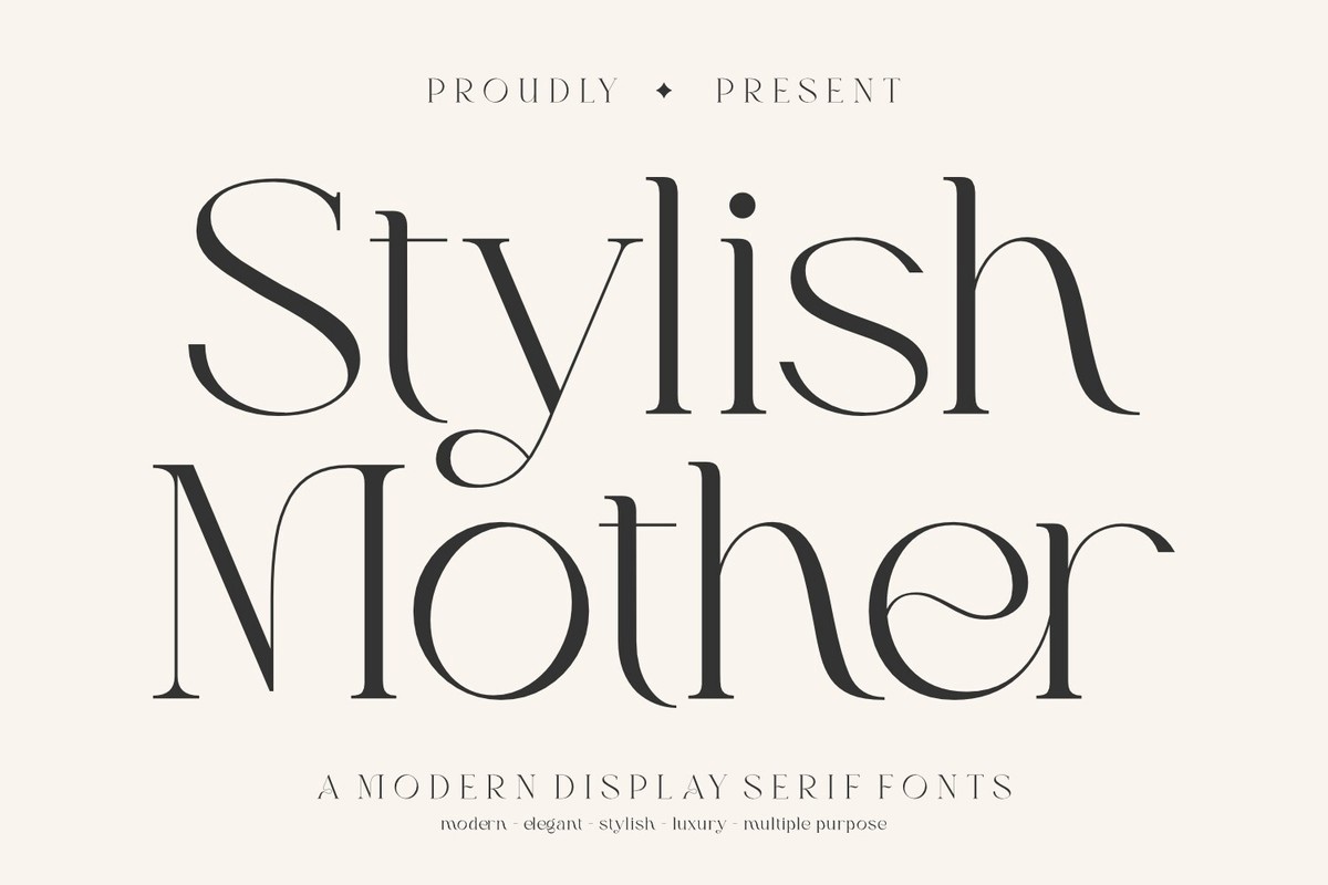 Пример шрифта Stylish Mother