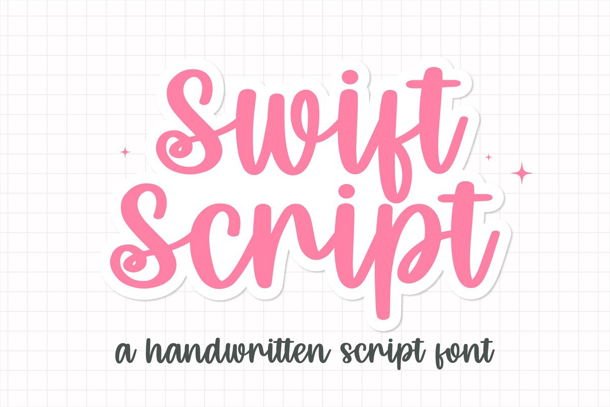 Пример шрифта Swift Script