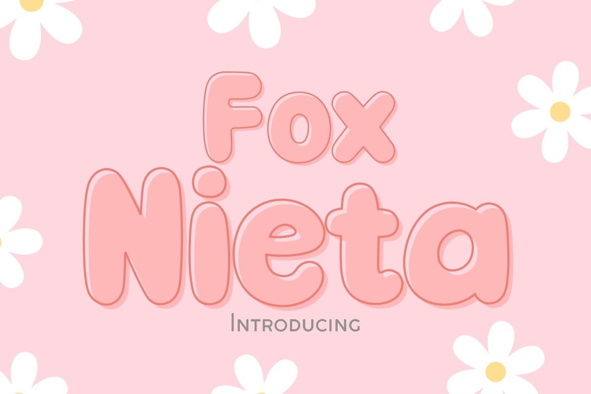 Пример шрифта Fox Nieta