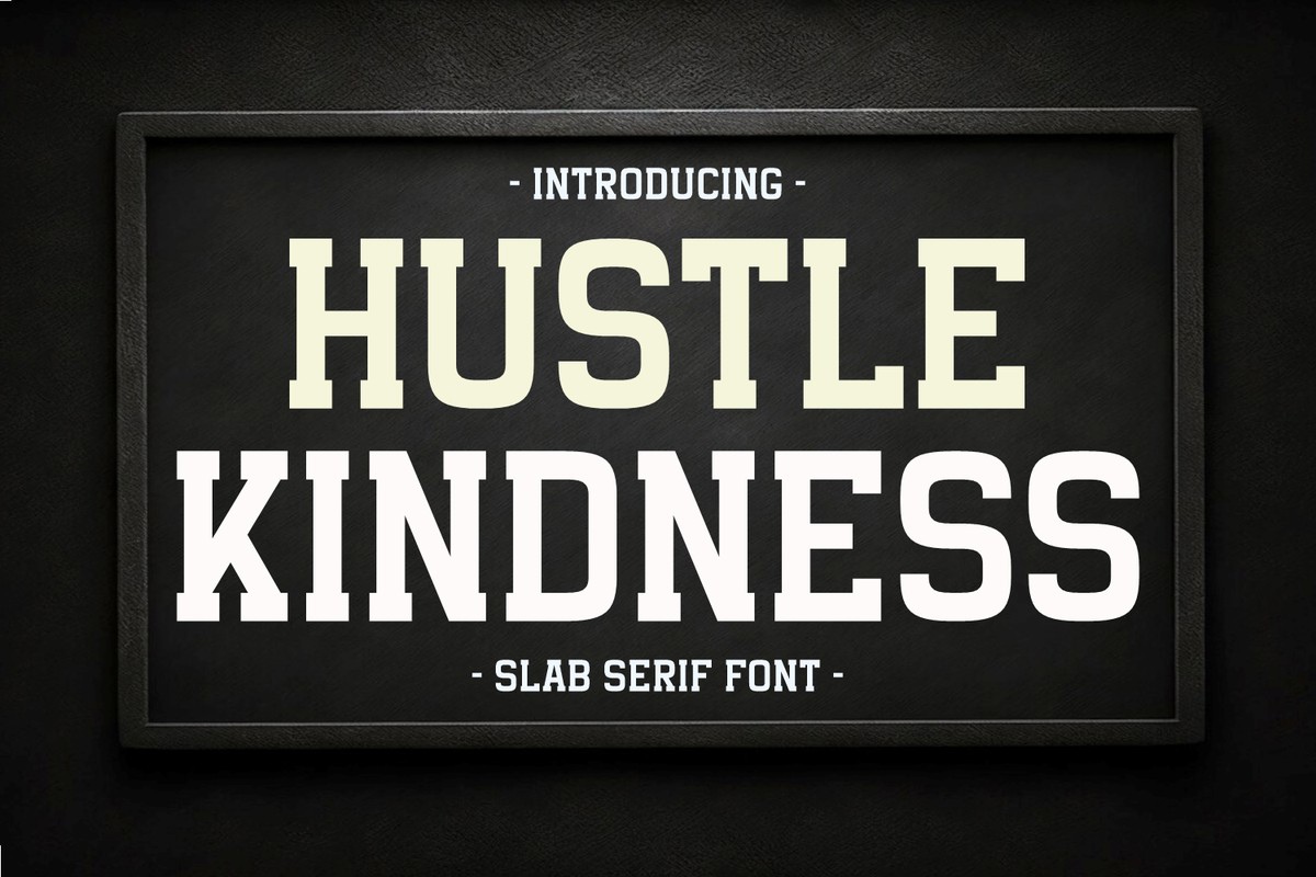 Пример шрифта Hustle Kindness Regular