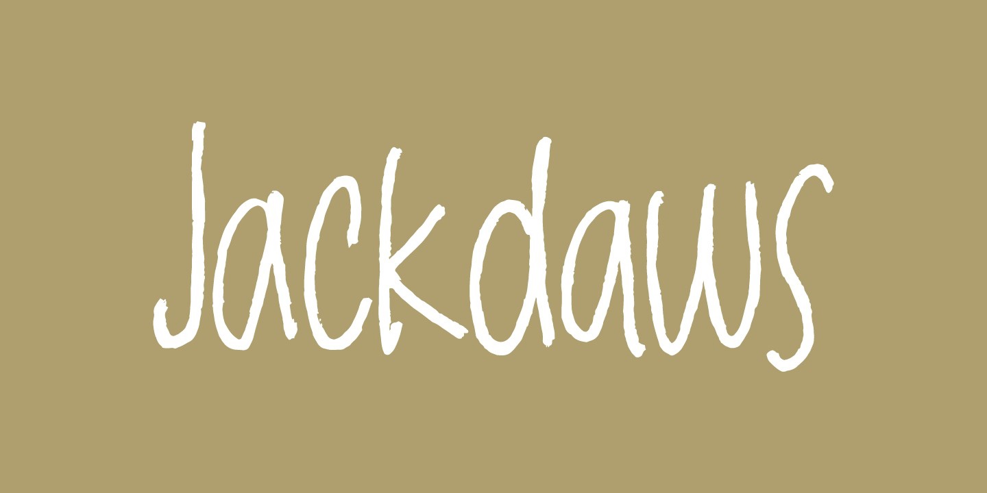 Пример шрифта Jackdaws Italic